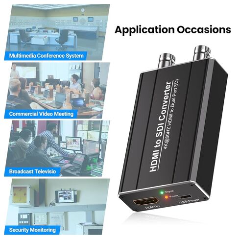 محول HDMI إلى SDI، يدعم مخرج SDI ثنائي المنفذ، مدخل HDMI 2.0 4Kx2K/60 هرتز ومخرج 3G-SDI/HD-SDI، اكتشاف التنسيق التلقائي ودمج الصوت in Saudi Arabia