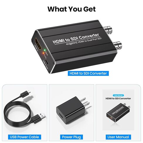 محول HDMI إلى SDI، يدعم مخرج SDI ثنائي المنفذ، مدخل HDMI 2.0 4Kx2K/60 هرتز ومخرج 3G-SDI/HD-SDI، اكتشاف التنسيق التلقائي ودمج الصوت in Saudi Arabia