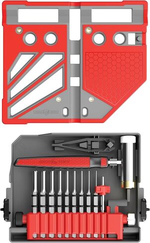 Real Avid Master Bench Block Pro-Kit - Non-Marring Armorers Block, Roll Pin Punch Set & Standard Pin Punch Set + Hammer with 4 Interchangeable Heads in Saudi Arabia