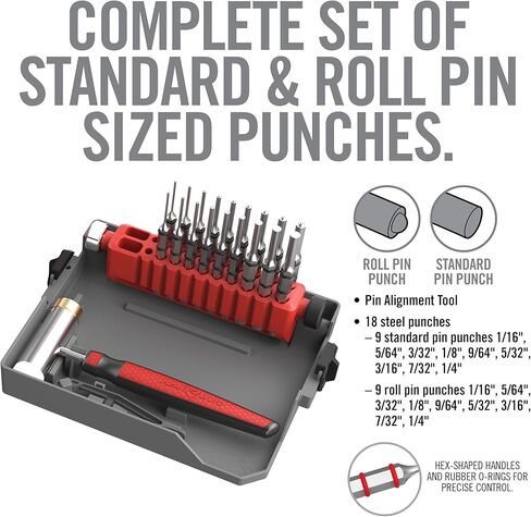Real Avid Master Bench Block Pro-Kit - Non-Marring Armorers Block, Roll Pin Punch Set & Standard Pin Punch Set + Hammer with 4 Interchangeable Heads in Saudi Arabia