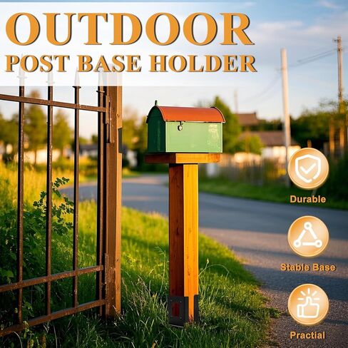 6Pcs Adjustable 4x4 Pergola Post Base for Wood Fence, 4x6 Post Anchor Base Brackets for Deck Railing Mailbox in Saudi Arabia