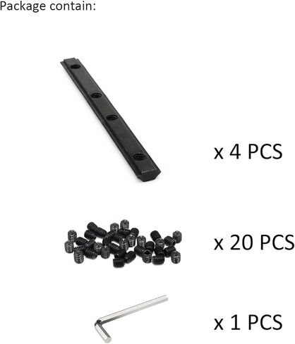 4Pcs 2020 Aluminum Extrusion T Slot Corner Bracket Extruded Hardware Straight Line Connector with Screw for 20 Series Black 20/20 80 20 2040 T V Slot Aluminum Profile Length Fasteners in Saudi Arabia