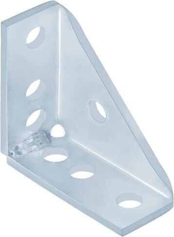 4 Pcs 90 Degree Gusseted Fitting for 1-5/8" Strut Channel, 7 Hole Electro-Galvanized Corner Bracket，7/32" Thick in Saudi Arabia