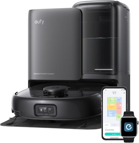 Eufy Robot Vacuum E25 ، نظام Hydrojet مع MOP الأسطوانة ، 20،000 شفط توربو PA ، فراغ روبوت الكل في واحد وسرد MOP ، تنظيف الحافة إلى الزور ، تصميم الصفر ، تجنب عقبة الذكاء الاصطناعي (تم ترقيته) in Saudi Arabia