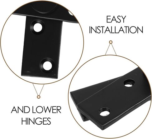 LIFKOME Stainless Metal Full Rotation Hidden Door Pivot Hinge, Heavy Duty Central Pivot Hardware for Wood Doors, Matte Black Large Concealed Hinge Suitable for Home and Office Use in Saudi Arabia
