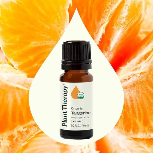 Plant Therapy Organic Tangerine Essential Oil 10 mL (1/3 oz) 100% Pure, Undiluted, USDA Certified Organic, Aromatherapy, Mood Boosting, Immune Support in Saudi Arabia