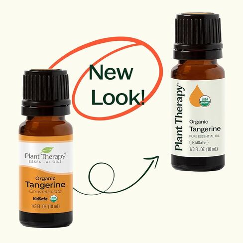 Plant Therapy Organic Tangerine Essential Oil 10 mL (1/3 oz) 100% Pure, Undiluted, USDA Certified Organic, Aromatherapy, Mood Boosting, Immune Support in Saudi Arabia