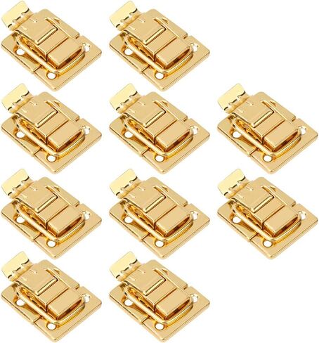 KIMISS 10 Pcs Golden Less Steel Toggle Latch Hasp Catch for Box Chest Suitcase 28x40mm in Saudi Arabia