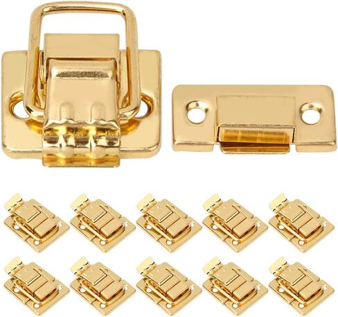 KIMISS 10 Pcs Golden Less Steel Toggle Latch Hasp Catch for Box Chest Suitcase 28x40mm in Saudi Arabia