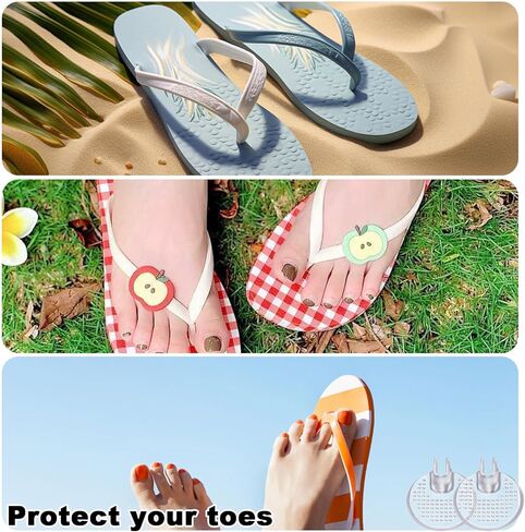 زوجان من واقيات أصابع الصندل المصنوعة من السيليكون، واقيات أصابع القدم من الجل غير قابلة للانزلاق، وسائد لمنع الألم بين أصابع القدم، صندل جل، حشوة لأصابع القدم للصنادل الشفافة in Kuwait