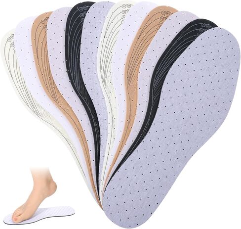 6 Pairs Thin Insoles for Women Men Thin Shoe Foam Inserts Shoe Innersoles for Woman Latex Foam Insoles for Shoes Unisex Double Layer Inner Soles Breathable Women 3-8 Men 5-11 in Saudi Arabia