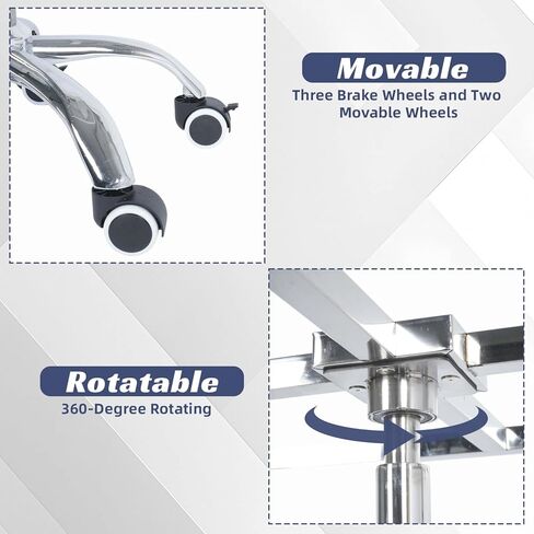 Upgraded Rotating Paint Stand with Wheels, Cabinet Door Spraying Stand, Adjustable 23.6–35.4 inch Spray Painting Rack, 360° Stainless Steel Rotating Paint Table for Car Doors & Panels in Saudi Arabia
