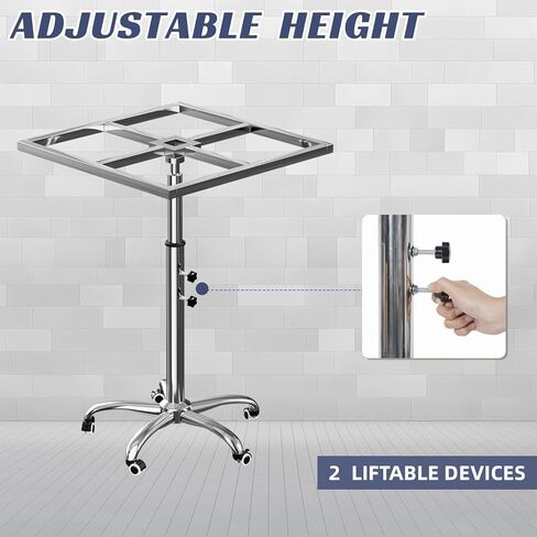 Upgraded Rotating Paint Stand with Wheels, Cabinet Door Spraying Stand, Adjustable 23.6–35.4 inch Spray Painting Rack, 360° Stainless Steel Rotating Paint Table for Car Doors & Panels in Saudi Arabia