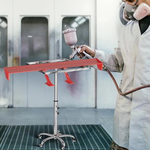 Upgraded Rotating Paint Stand with Wheels, Cabinet Door Spraying Stand, Adjustable 23.6–35.4 inch Spray Painting Rack, 360° Stainless Steel Rotating Paint Table for Car Doors & Panels in Saudi Arabia