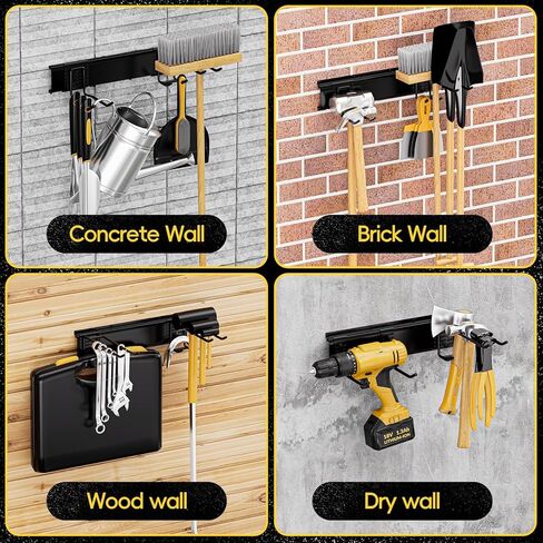 SPECILITE Garage Storages Tool Organizers, Wall Mount Garden Sturdy Rack 48 Inches with Adjustable Heavy Duty Metal Hooks for Yard Shed Max 485lbs in Kuwait