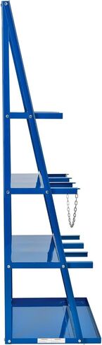 Global Industrial Vertical Bar Rack with Three Bays, 3000 lbs Capacity, Steel Construction, 39" W x 24" D x 84" H, Blue Powder Coat Finish, Assembly Required in Saudi Arabia