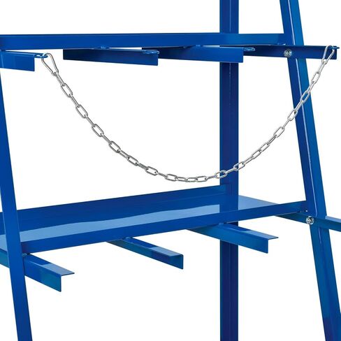 Global Industrial Vertical Bar Rack with Three Bays, 3000 lbs Capacity, Steel Construction, 39" W x 24" D x 84" H, Blue Powder Coat Finish, Assembly Required in Saudi Arabia