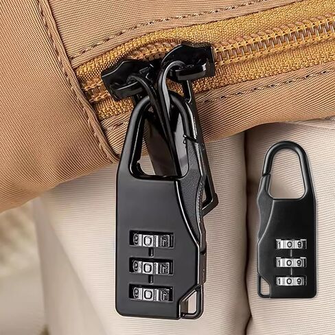 Mini 3-Digit Combination Lock for Backpacks, Luggage Zippers, Pencil Cases, and Storage Lockers, Portable and Secure Travel Lock in Saudi Arabia
