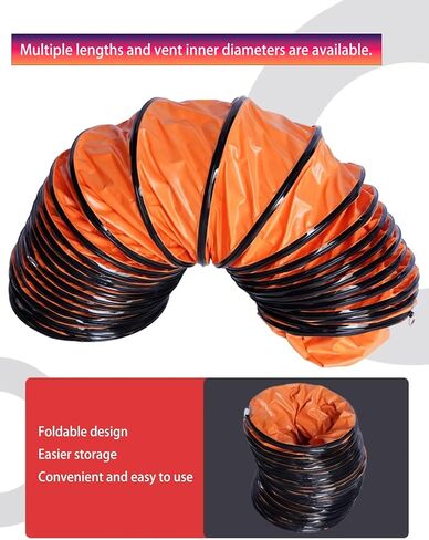 High-Temperature Flame Retardant PVC Duct Hose with Steel Spring for Industrial and Agricultural Ventilation, Flexible Air Ducting, Durable and Heat-Resistant in Saudi Arabia