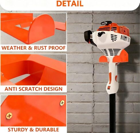 1PcsGarage Organizer Trimmer Rack, Garden Tools,Garage Trimmer,Hedge Trimmer,Garden Power Tool Hanger Weed Whackers Holder Wall Mounted for Grass Trimmer in Saudi Arabia