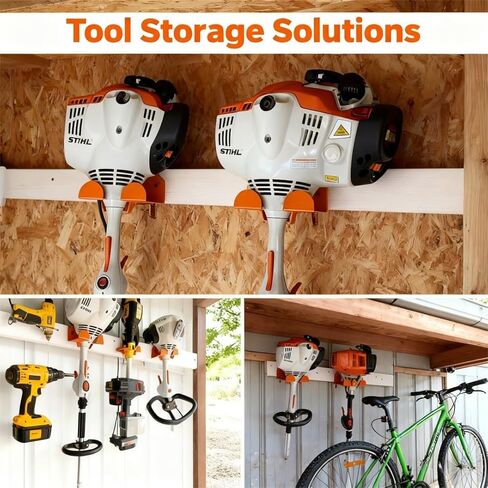 1PcsGarage Organizer Trimmer Rack, Garden Tools,Garage Trimmer,Hedge Trimmer,Garden Power Tool Hanger Weed Whackers Holder Wall Mounted for Grass Trimmer in Saudi Arabia