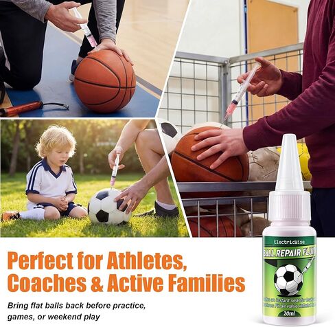 مجموعة من 3 قطع من أدوات إصلاح الكرات الرياضية ومانع التسرب لكرة السلة وكرة القدم والكرة الطائرة وكرة القدم، حقنة دقيقة مع إبر نفخ تمنع هروب الهواء والثقوب على الفور تركيبة من الدرجة الاحترافية in Kuwait