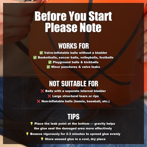 مجموعة من 3 قطع من أدوات إصلاح الكرات الرياضية ومانع التسرب لكرة السلة وكرة القدم والكرة الطائرة وكرة القدم، حقنة دقيقة مع إبر نفخ تمنع هروب الهواء والثقوب على الفور تركيبة من الدرجة الاحترافية in Kuwait