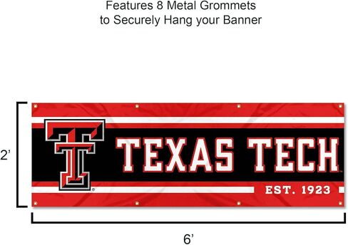 Texas Tech Red Raiders Large 2x6 Foot Banner in Saudi Arabia