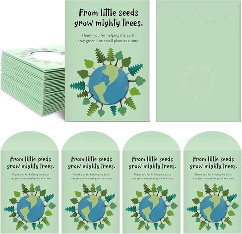 MotiMind 200 Pcs Earth Day Party Favors Seed Envelope Kraft Bag with Window Resealable thicken Seed Storage Packets Envelopes Wildflower Seeds Packets for Earth Day (No Seeds) in Saudi Arabia