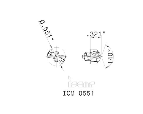 3 قطعة جديد ISCAR ICM 0551 IC908 TiAIN كربيد استبدال الحفر تلميح إدراج 14 مللي متر-EA0632BM5 in Kuwait