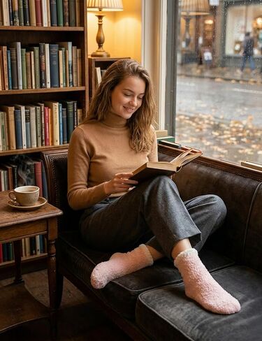 Women’s Fuzzy Socks Soft Cozy Fluffy Winter Winter Warm Plush Thermal Sleeping Sock Comfy Home Gifts for Wife in Saudi Arabia