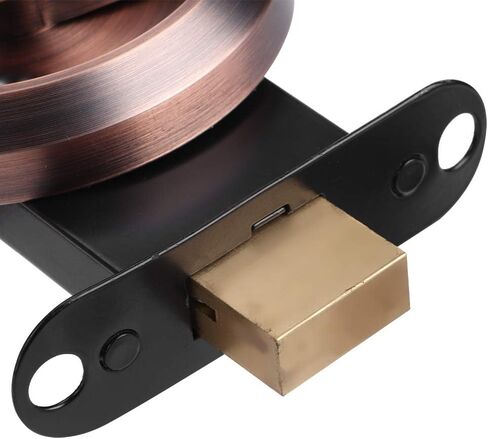 TOPINCN 304 Stainless Steel Door Lock with Handle, Red Bronze, 3 x 2.1 x 1.5 inches, for Wooden Doors and Steel Wooden Doors, Bathroom and Access Door Compatible (with Lock) in Saudi Arabia