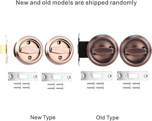TOPINCN 304 Stainless Steel Door Lock with Handle, Red Bronze, 3 x 2.1 x 1.5 inches, for Wooden Doors and Steel Wooden Doors, Bathroom and Access Door Compatible (with Lock) in Saudi Arabia