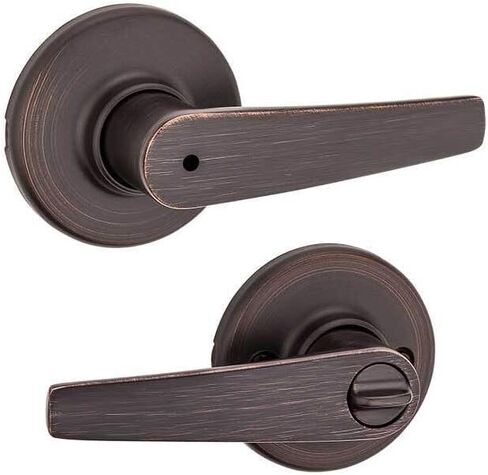 قفل باب الخصوصية Kwikset 300DL-11PV1 Delta مع هيكل جديد ومزلاج 6AL وطلاء RCS Strike باللون البرونزي الفينيسي in Kuwait