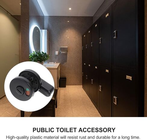 TEHAUX 5pcs Public Toilet Door Lock Privacy Indicator Locks for Restrooms Airports Shopping Malls and Offices Rotatable Handle for Clean Public Facilities in Saudi Arabia