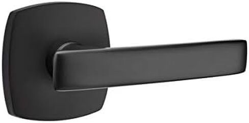 مجموعة الخصوصية EMTEK Urban Modern Rosette مع لمسة نهائية متطابقة من ذراع جنيف - اختيار المقبض الأيسر/الأيمن و7 تشطيبات - 5326GVRHUS19 - اليد اليمنى (RH) - أسود مسطح (US19) in Kuwait