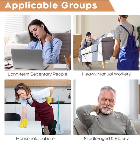 رقع ألم قابلة لإعادة الاستخدام لتخفيف آلام العضلات - تتضمن 3 مواد لاصقة ورقعة واحدة وحقيبة حمل واحدة - تخفيف آلام الظهر والقدم والركبة والرقبة والمزيد - رقع تخفيف الألم 3.03 بوصة × 6.30 بوصة - بني in Kuwait