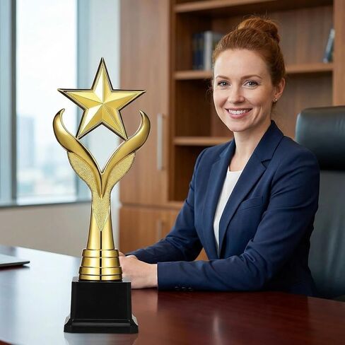 جائزة BESPORTBLE للنجوم مقاس 11 بوصة، جوائز ذهبية معدنية للمسابقات الرياضية، والفعاليات المدرسية وتقدير الشركات، وجوائز الفائز البلاستيكية المتينة للأطفال والكبار in Kuwait