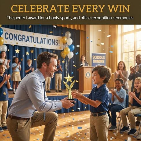 جائزة BESPORTBLE للنجوم مقاس 11 بوصة، جوائز ذهبية معدنية للمسابقات الرياضية، والفعاليات المدرسية وتقدير الشركات، وجوائز الفائز البلاستيكية المتينة للأطفال والكبار in Kuwait