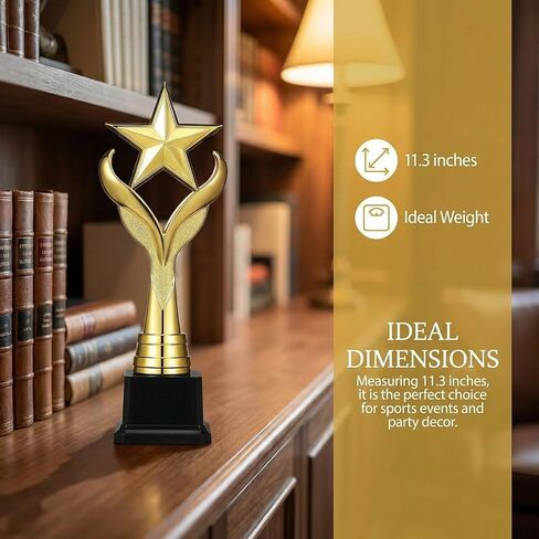 جائزة BESPORTBLE للنجوم مقاس 11 بوصة، جوائز ذهبية معدنية للمسابقات الرياضية، والفعاليات المدرسية وتقدير الشركات، وجوائز الفائز البلاستيكية المتينة للأطفال والكبار in Kuwait