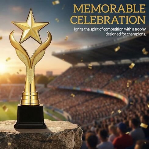 جائزة BESPORTBLE للنجوم مقاس 11 بوصة، جوائز ذهبية معدنية للمسابقات الرياضية، والفعاليات المدرسية وتقدير الشركات، وجوائز الفائز البلاستيكية المتينة للأطفال والكبار in Kuwait