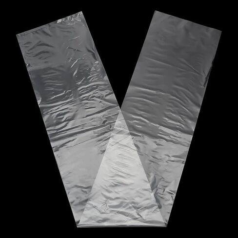 WADORN 7.8x47.2 Inch Extra Long Plastic Sleeves, 40 Packs 2 Mil Poster Poly Bags Flat Open Poster Bags Sleeves Clear Flat Open Waterproof Storage Poster Tube for Long Narrow Items Storage in Saudi Arabia