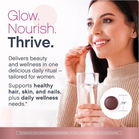 نيوسيل علكة الفيتامينات المتعددة للنساء | 80 علكة | متعدد بالكولاجين المتقدم | بالمعادن الأساسية | نكهة التوت in Kuwait