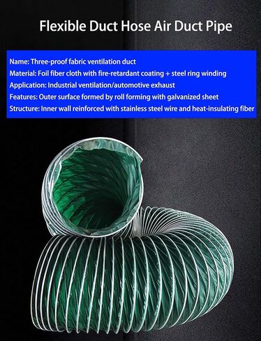 Flexible Duct Hose for Kitchen, Bathroom, Workshop Ventilation & Exhaust Systems - Durable, Lightweight, Heat-Resistant Air Ducting for Efficient Airflow & Odor Control in Saudi Arabia