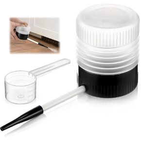 عبوة واحدة من منفضة مسحوق الأرض الدياتومي، أداة توزيع غبار محمولة قابلة لإعادة الملء مقاس 6 بوصات مع فوهة دقيقة، بخاخ مسحوق خفيف الوزن للتطبيق الدقيق في الشقوق وزوايا الألواح (أسود) in Kuwait