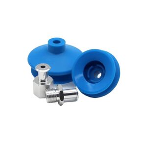 10 قطعة كوب شفاط المكنسة الكهربائية تشاك هوائي سيليكون مزدوج الطبقة فوهة مستديرة الفم روبوت مصاصة مناور أوتوماتيكي (FGA-33، سيليكون أزرق) in Kuwait