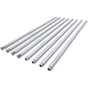 82" Long Wire Shelving Pole, 1" Pole Diameter 1.2 mm Pole Thickness, Chrome, 4-Pack in Kuwait