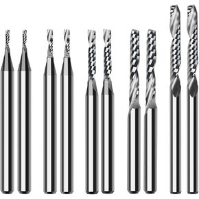 10 قطعة كربيد الصلبة CNC دوامة O واحدة الناي نهاية مطحنة 3.175 مللي متر راوتر بت للألمنيوم الخشب البلاستيك النحاس النحاس in Kuwait