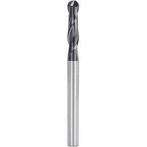 Ball Nose End Mill CNC Router Bit 3.175mm Shank Carbide Milling Cutter HRC55 R0.4-R1.58 Up Cut Spiral 2 Flutes Solid Tools(R0.4x1.98x3.175x40) in Kuwait