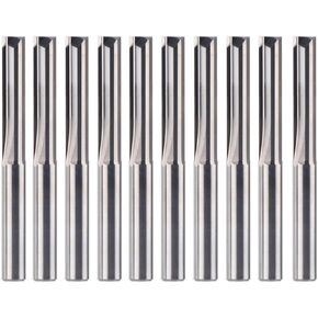 10 قطعة 1/8 بوصة عرقوب CNC راوتر بت مستقيم قاطعة المطحنة 2 فلوت كربيد التنغستن فتحة نهاية مطحنة لقمة نقش (10pc-ST2F-D3.1-L12) in Kuwait